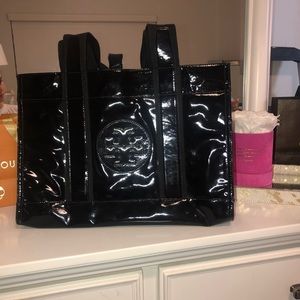 Tory Burch: Black Ella Patent Tote